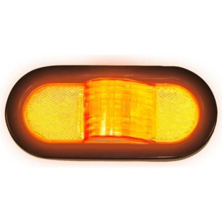 BUYERS PRODUCTS Buyers 6" Amber Oval Mid-Turn Signal-Side Marker Light Kit With 9 LED - 5626209 5626209